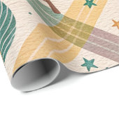 Pink Checkered Holiday Wrapping Paper Cadeaupapier (Rol Hoek)