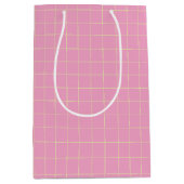 Pink Checkered Light Green Cell Delicate. Medium Cadeauzakje (Voorkant)