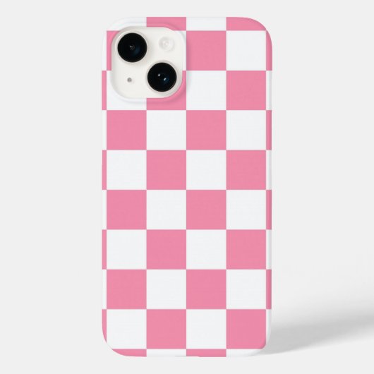 Pink Checkered Pattern Case-Mate iPhone Case (Achterkant)