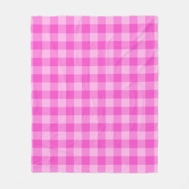 Pink Checkered Square Seamless Pattern  Fleece Deken