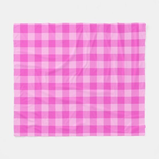 Pink Checkered Square Seamless Pattern Fleece Deken (Voorkant (Horizontaal))