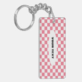 Pink Checks Sleutelhanger (Voorkant Links)