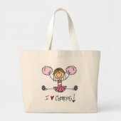Pink Cheerleader Grote Tote Bag (Voorkant)