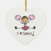 Pink Cheerleader Keramisch Ornament (Voorkant)