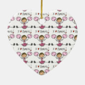 Pink Cheerleader Keramisch Ornament (Achterkant)
