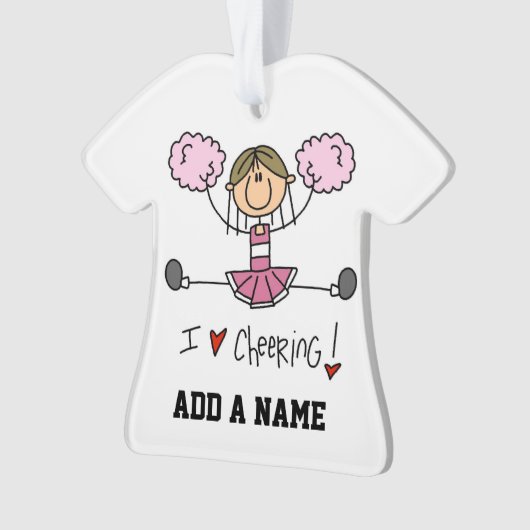 Pink Cheerleader Ornament (voorkant)