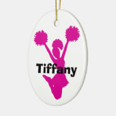 Pink Cheerleader Ornament (Links)