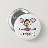 Pink Cheerleader Ronde Button 5,7 Cm (Voorkant /achterkant)