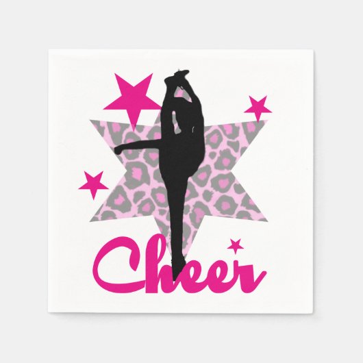 Pink Cheerleader Servetten (Voorkant)