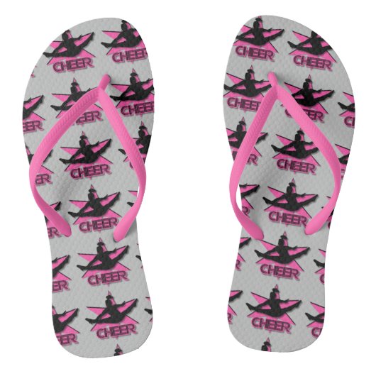 Pink Cheerleader Teenslippers (Voetbed)