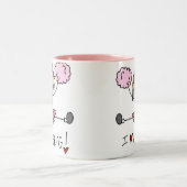 Pink Cheerleader Tweekleurige Koffiemok (Center)