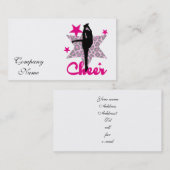 Pink Cheerleader Visitekaartje (Voorkant / Achterkant)
