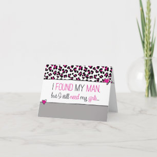 Pink Cheetah, ben jij mijn bruidsmeisje? Kaart