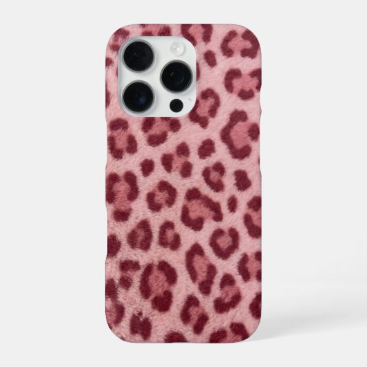pink cheetah iPhone 16 Pro Max Case Hoesje (Achterkant)