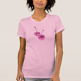 Pink Cherries, Sweet Fruits, Glitter T-shirt