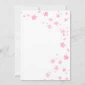 Pink Cherry Bloosom Vrijgezellenfeest Kaart (Achterkant)