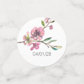 Pink Cherry Blossom Bloemen Bruiloft Confetti (Kleine voorkant)
