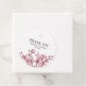 Pink Cherry Blossom Bloemen Bruiloft Dank u Bedankjes Labels (In situ)