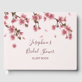 Pink Cherry Blossom Bloemen Vrijgezellenfeest Gastenboek