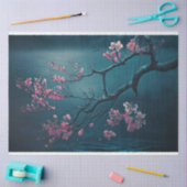 Pink Cherry Blossom Branch, Chinoiserie Tissuepapier (Craft)