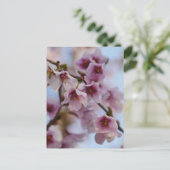 Pink Cherry Blossom Briefkaart (Staand voorkant)