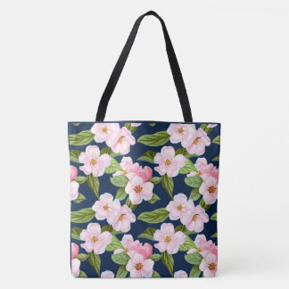 Pink Cherry Blossom Canvas tas