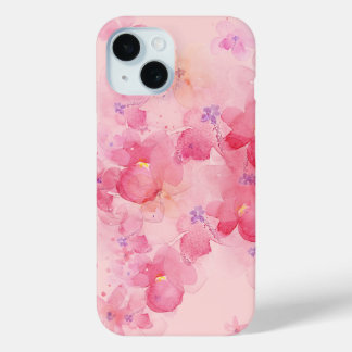 pink cherry blossom iPhone 15 case