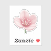 Pink Cherry Blossom Emoji Art Sticker (Vel)