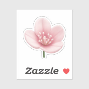 Pink Cherry Blossom Emoji Art Sticker