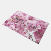 Pink Cherry Blossom Floral Sakura Deurmat (Schuin)
