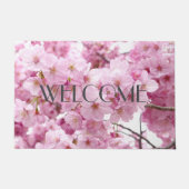 Pink Cherry Blossom Floral Sakura Deurmat (Voorkant)