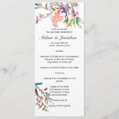 Pink Cherry Blossom Floral Wedding Programme Programmakaart (Voorkant)