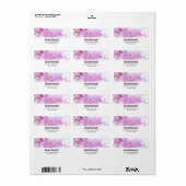 Pink Cherry Blossom Flowers Foto-adres Etiket (Full Sheet)