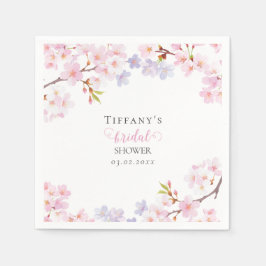 Pink Cherry Blossom in Bloom Garden Bridal Shower Servet