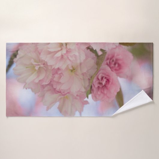 PINK CHERRY BLOSSOM IN CLOSE UP FOTOGRAPHY BADHANDDOEK (Badhanddoek)