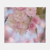 PINK CHERRY BLOSSOM IN CLOSE UP FOTOGRAPHY FLEECE DEKEN (Voorkant (Horizontaal))