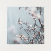 PINK CHERRY BLOSSOM IN CLOSE UP FOTOGRAPHY WANDKLEED (Voorkant (horizontaal))