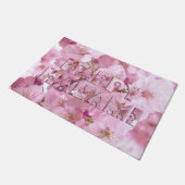Pink Cherry Blossom Japans festival Happy Hanami Deurmat (Schuin)