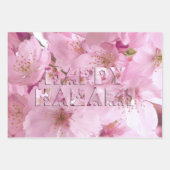 Pink Cherry Blossom Japans festival Happy Hanami Inpakpapier Vel (Voorkant)