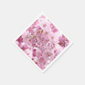 Pink Cherry Blossom Japans festival Happy Hanami Servet (Hoek)