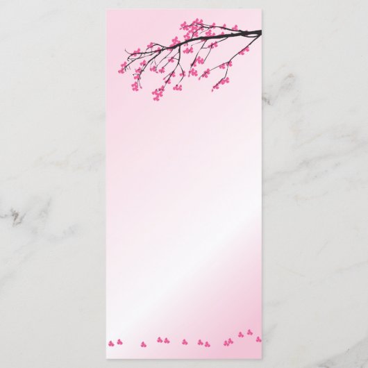 Pink Cherry Blossom | Menu-Kaart Menu (Achterkant)