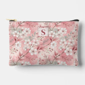 Pink cherry blossom monogram etui (Voorkant)