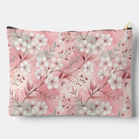 Pink cherry blossom monogram etui (Achterkant)