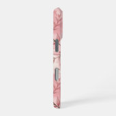 Pink cherry blossom monogram iPhone hoesje (Rechterkant)