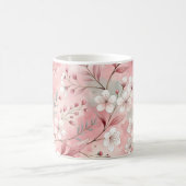 Pink cherry blossom monogram koffiemok (Center)