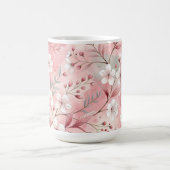 Pink cherry blossom monogram koffiemok (Center)