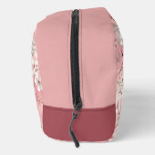 Pink cherry blossom monogram toilettasje (Rechts)