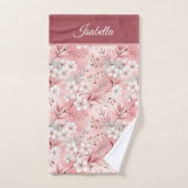 Pink cherry blossom Personalized Bad Handdoek (Handdoek)