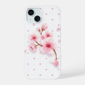 Pink cherry blossom phone case. iPhone 15 case (Achterkant)