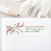 Pink Cherry Blossom Retouradres Etiket (Insitu)